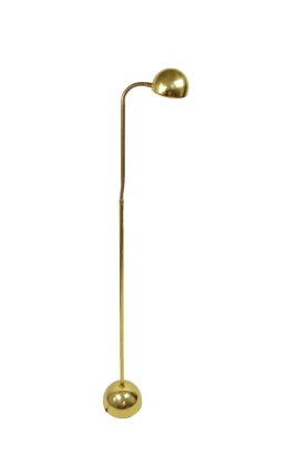 Złota lampa podłogowa, lata 80