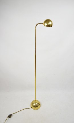 Złota lampa podłogowa, lata 80