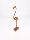 Drewniana figurka flaminga z lat 70.