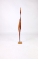 Drewniana figurka żurawia z lat 70.